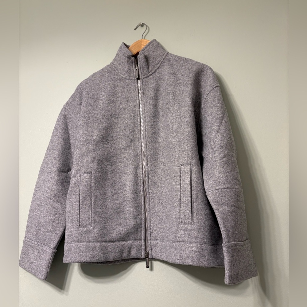 Madewell Heather Gray Zip-Up Jacket